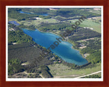 Aerial image of [5570] Dixon Lake in Otsego, MI with Cherry Wood frame