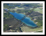 Aerial image of [5570] Dixon Lake in Otsego, MI with Black Metal frame