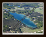 Aerial image of [5570] Dixon Lake in Otsego, MI with Black Wood frame