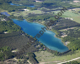 Aerial image of [5570] Dixon Lake in Otsego, MI with Canvas Wrap frame