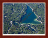 Aerial image of [5571] Little Bear Lake in Otsego, MI with Cherry Wood frame