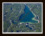 Aerial image of [5571] Little Bear Lake in Otsego, MI with Black Wood frame