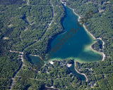 Aerial image of [5571] Little Bear Lake in Otsego, MI with Canvas Wrap frame