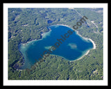 Aerial image of [5572] Big Bear Lake in Otsego, MI with Black Metal frame