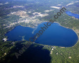 Aerial image of [5573] East Twin Lake in Montmorency, MI with Canvas Wrap frame