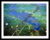 Aerial image of [5577] Lake Big Wolf in Montmorency, MI with Black Metal frame