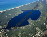 Aerial image of [5584] Bass Lake in MASON, MI with Canvas Wrap frame