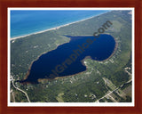 Aerial image of [5584] Bass Lake in MASON, MI with Cherry Wood frame