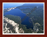 Aerial image of [5586] Hamlin Lake, Looking North in Mason, MI with Cherry Wood frame