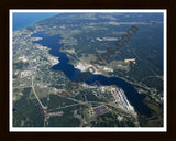 Aerial image of [5588] Manistee Lake in Manistee, MI with Black Wood frame