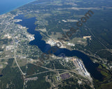 Aerial image of [5588] Manistee Lake in Manistee, MI with Canvas Wrap frame