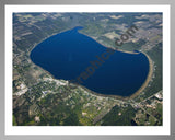 Aerial image of [5591] Bear Lake in Manistee, MI with Silver Metal frame