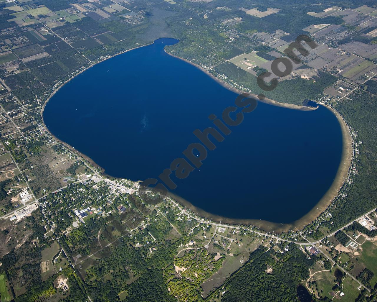 Aerial image of [5591] Bear Lake in Manistee, MI with No frame