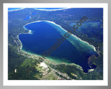 Aerial image of [5596] Platte Lake in Benzie, MI with Silver Metal frame