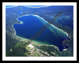 Aerial image of [5596] Platte Lake in Benzie, MI with Black Metal frame