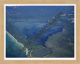 Aerial image of [5597] Little Platte Lake in Benzie, MI with Natural Wood frame