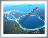 Aerial image of [5598] Glen Lakes, Big & Little in Leelanau, MI with Silver Metal frame