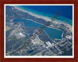 Aerial image of [5599] Cedar Lake in Leelanau, MI with Cherry Wood frame