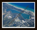 Aerial image of [5599] Cedar Lake in Leelanau, MI with Black Wood frame