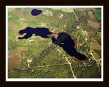 Aerial image of [559] Montcalm Lake in Montcalm, MI with Black Wood frame