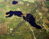 Aerial image of [559] Montcalm Lake in Montcalm, MI with Canvas Wrap frame