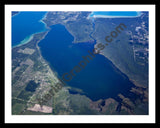 Aerial image of [5600] Lake Skegemog in Grand Traverse, MI with Black Metal frame