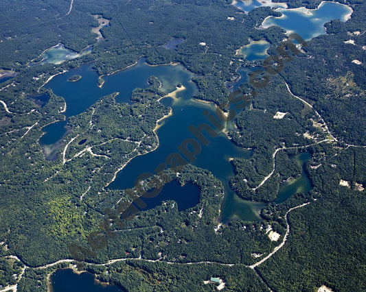 Aerial image of [5605] Spider Lake in Grand Traverse, MI with No frame
