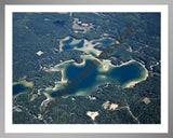 Aerial image of [5606] Rennie Lake in Grand Traverse, MI with Silver Metal frame