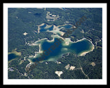 Aerial image of [5606] Rennie Lake in Grand Traverse, MI with Black Metal frame