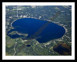 Aerial image of [5607] Fife Lake in Grand Traverse, MI with Black Metal frame