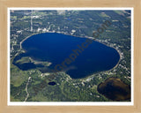 Aerial image of [5607] Fife Lake in Grand Traverse, MI with Natural Wood frame