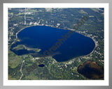 Aerial image of [5607] Fife Lake in Grand Traverse, MI with Silver Metal frame