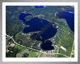 Aerial image of [5609] Lake Sapphire in Missaukee, MI with Silver Metal frame