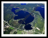 Aerial image of [5609] Lake Sapphire in Missaukee, MI with Black Metal frame