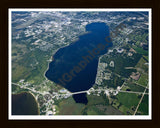 Aerial image of [5611] Lake Cadillac in Wexford, MI with Black Wood frame