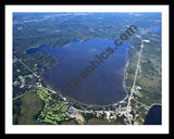 Aerial image of [5612] Lake Mitchell in Wexford, MI with Black Metal frame