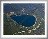 Aerial image of [5613] Wolf Lake in Lake, MI with Silver Metal frame