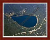 Aerial image of [5613] Wolf Lake in Lake, MI with Cherry Wood frame