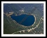 Aerial image of [5613] Wolf Lake in Lake, MI with Black Metal frame