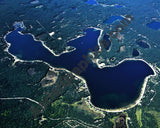 Aerial image of [5614] Big Star Lake in Lake, MI with Canvas Wrap frame