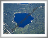 Aerial image of [5615] Pickerel Lake in Newaygo, MI with Silver Metal frame