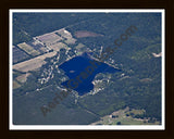 Aerial image of [5616] Pettibone Lake in Newaygo, MI with Black Wood frame