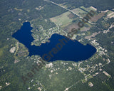 Aerial image of [5618] Diamond Lake in Newaygo, MI with Canvas Wrap frame