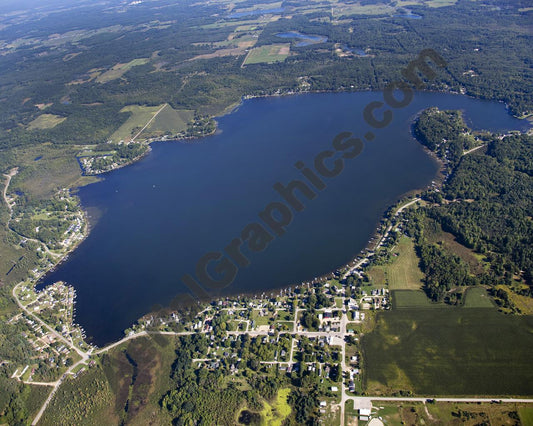 Aerial image of [5623] Chippewa Lake in Mecosta, MI with No frame