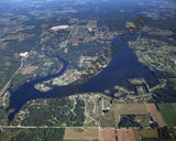 Aerial image of [5624] Lake Isabella in Isabella, MI with Canvas Wrap frame