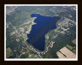 Aerial image of [5625] Coldwater Lake in Isabella, MI with Black Wood frame