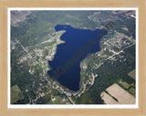 Aerial image of [5625] Coldwater Lake in Isabella, MI with Natural Wood frame