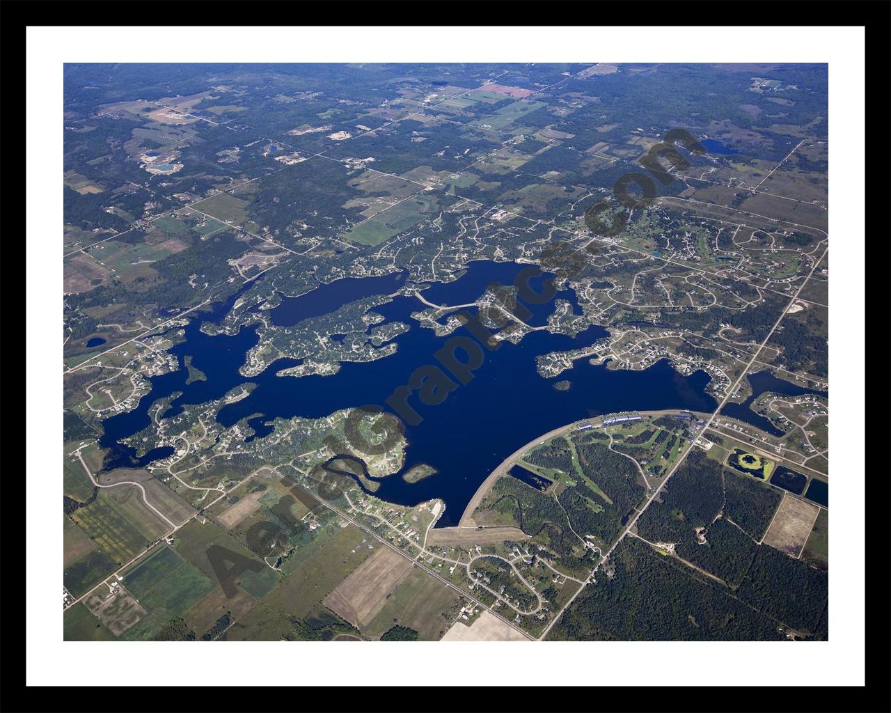 Aerial image of [5627] Lake Lancer in Gladwin, MI with Black Metal frame