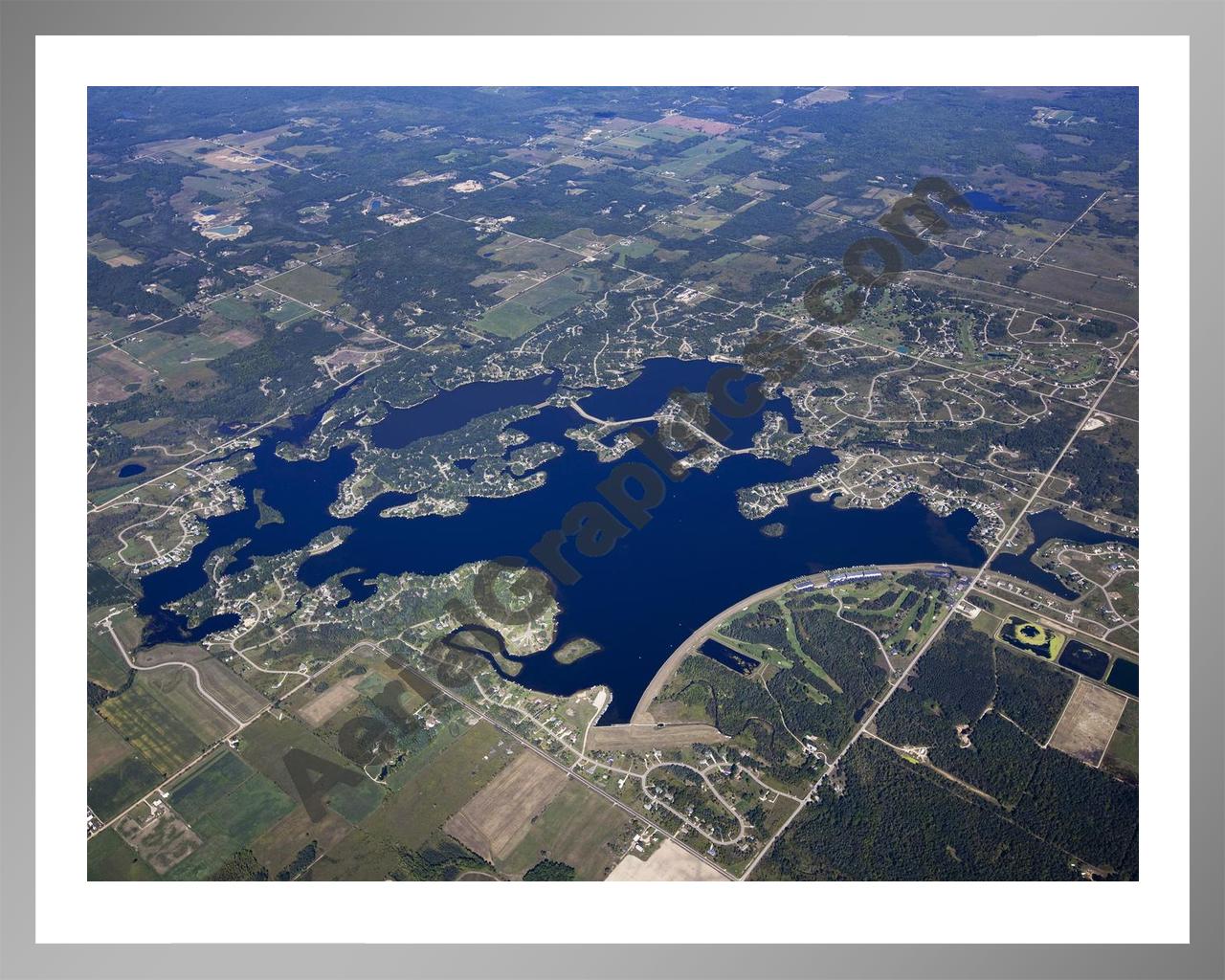 Aerial image of [5627] Lake Lancer in Gladwin, MI with Silver Metal frame