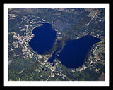 Aerial image of [5629] Pratt Lake in Gladwin, MI with Black Metal frame